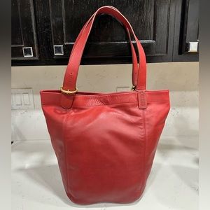 Coach Soho Red Large Leather XL Tote Bag 4082 Vintage